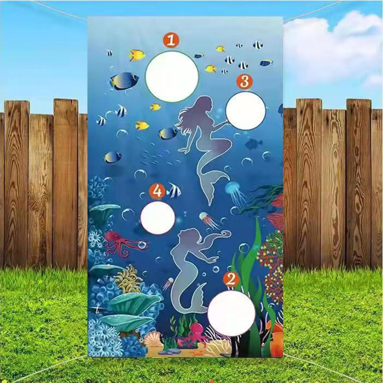 Ocean Theme Sandbag Throw Game with 1PC Sandbag, 1PC 4M Rope Games Toys Bean Bag Toss Games for Games Kids Home Toy Toss Game 
Ocean Theme Sandbag Throw Game with 1PC Sandbag, 1PC 4M Rope Games Toys Bean Bag Toss Games for Games Kids Home Toy Toss Game