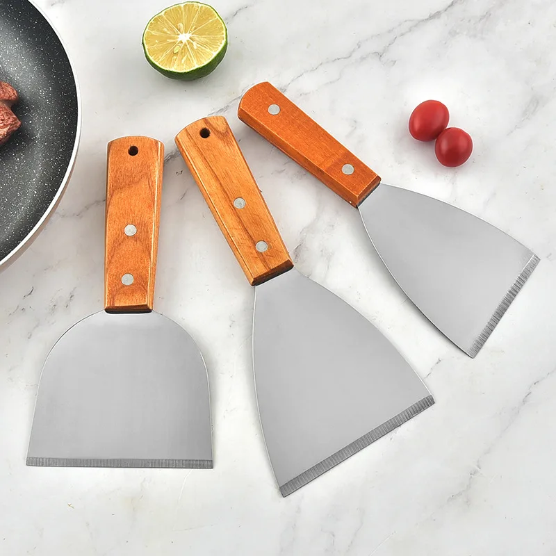 1Pcs Stainless Steel Steak Fried Shovel Spatula Pizza Grasping Cutters Spade Pastry BBQ Tools Wooden Handle Kitchen Utensils
1Pcs Stainless Steel Steak Fried Shovel Spatula Pizza Grasping Cutters Spade Pastry BBQ Tools Wooden Handle Kitchen Utensils