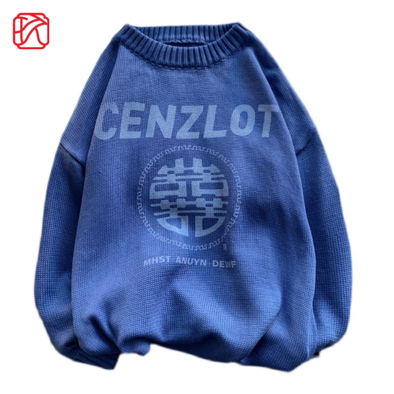 Spring Autumn Men's Sweater Retro Personality Printed Japanese Sweater Male Loose Knitted Sweater Hong Kong Couple's Sweater Top
Spring Autumn Men's Sweater Retro Personality Printed Japanese Sweater Male Loose Knitted Sweater Hong Kong Couple's Sweater Top