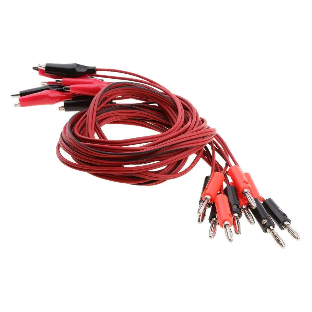 5 Pairs Insulated Alligator Banana Plug Testing Wire 1m/3.3ft 
5 Pairs Insulated Alligator Banana Plug Testing Wire 1m/3.3ft