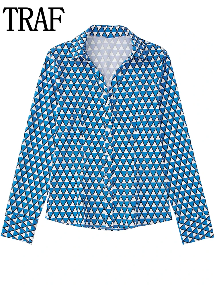 Блузка женская с длинным рукавом и принтом, голубая, в Корейском стиле
Блузка женская с длинным рукавом и принтом, голубая, в Корейском стиле