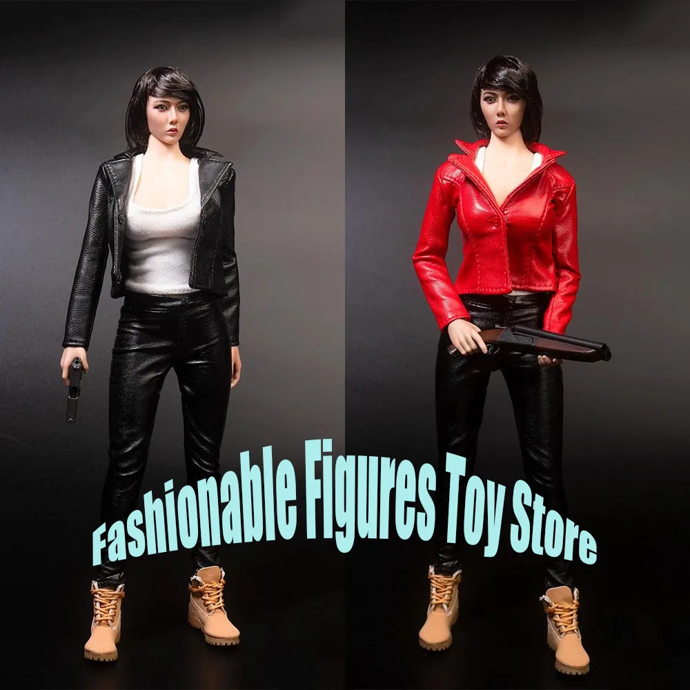 TYM100 1/6 Female Soldier Dolls Black/Red Leather Jacket Motorcycle Girl Long Sleeve Coat Fit 12'' PH TBL Action Figure Body
TYM100 1/6 Female Soldier Dolls Black/Red Leather Jacket Motorcycle Girl Long Sleeve Coat Fit 12'' PH TBL Action Figure Body