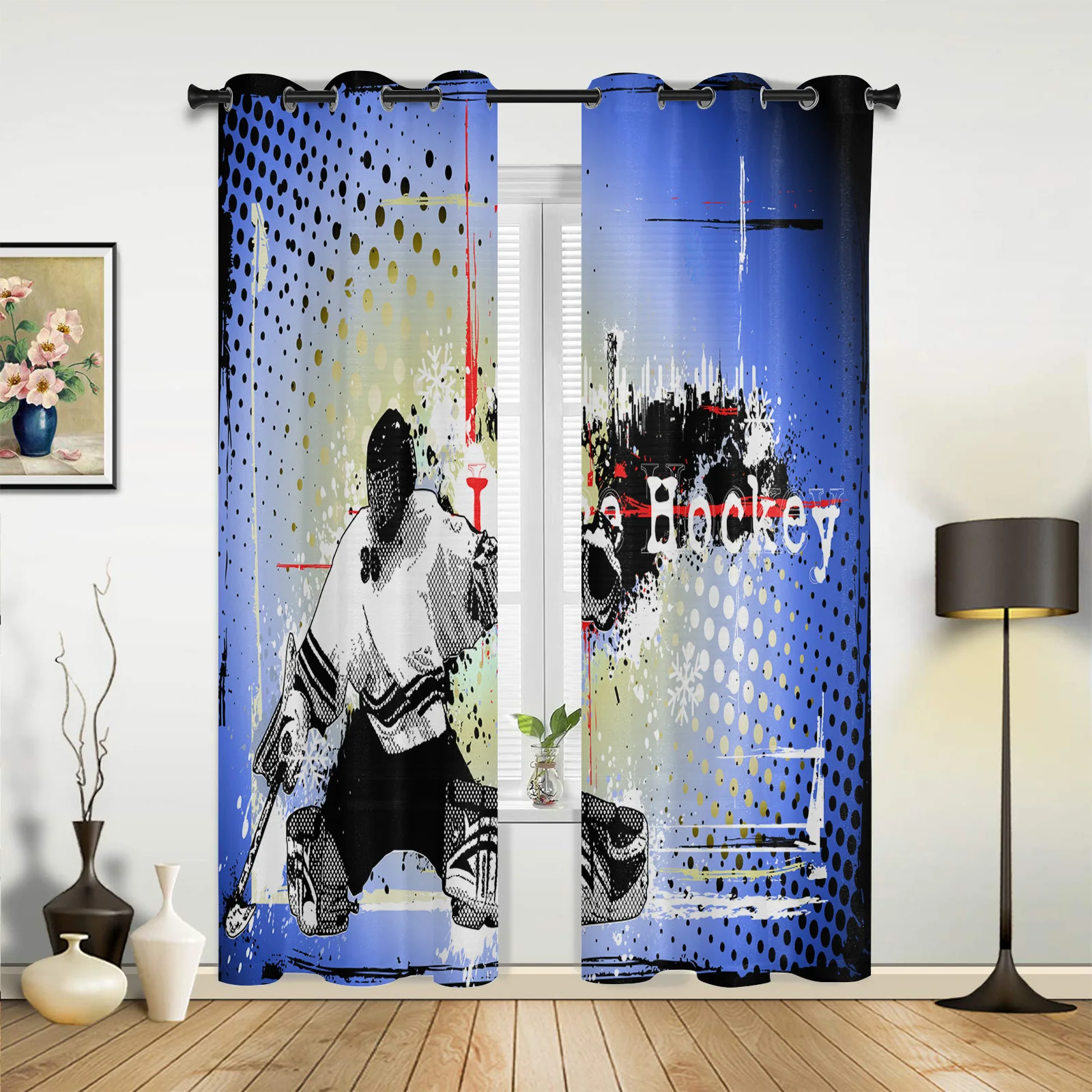 Ice Hockey Player Curtains for Bedroom Living Room Drapes Kitchen Children's Room Window Curtain Modern Home Decor
Ice Hockey Player Curtains for Bedroom Living Room Drapes Kitchen Children's Room Window Curtain Modern Home Decor