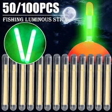 2.2-4.5mm Fishing Float Light Stick Fireflies Fluorescent Lightstick Night Float Rod Light Stick Fishing Accessories 50/100pcs
