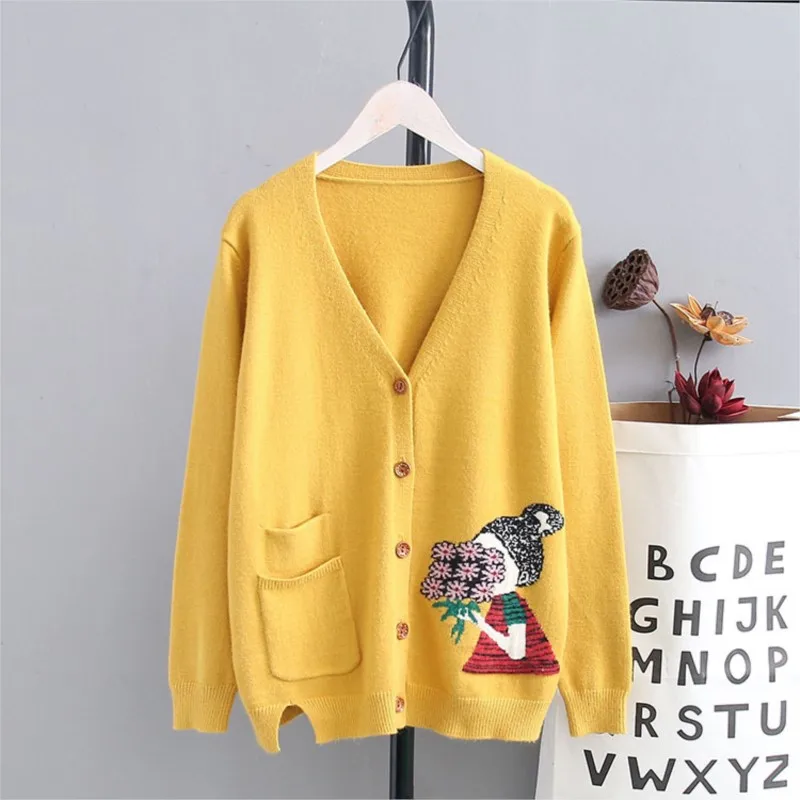 Plus Size Sweaters Spring 2022 Women's Clothes New Fashion Loose Girls Knitted Embroidered Cardigan Jacket S74-1056
Plus Size Sweaters Spring 2022 Women's Clothes New Fashion Loose Girls Knitted Embroidered Cardigan Jacket S74-1056