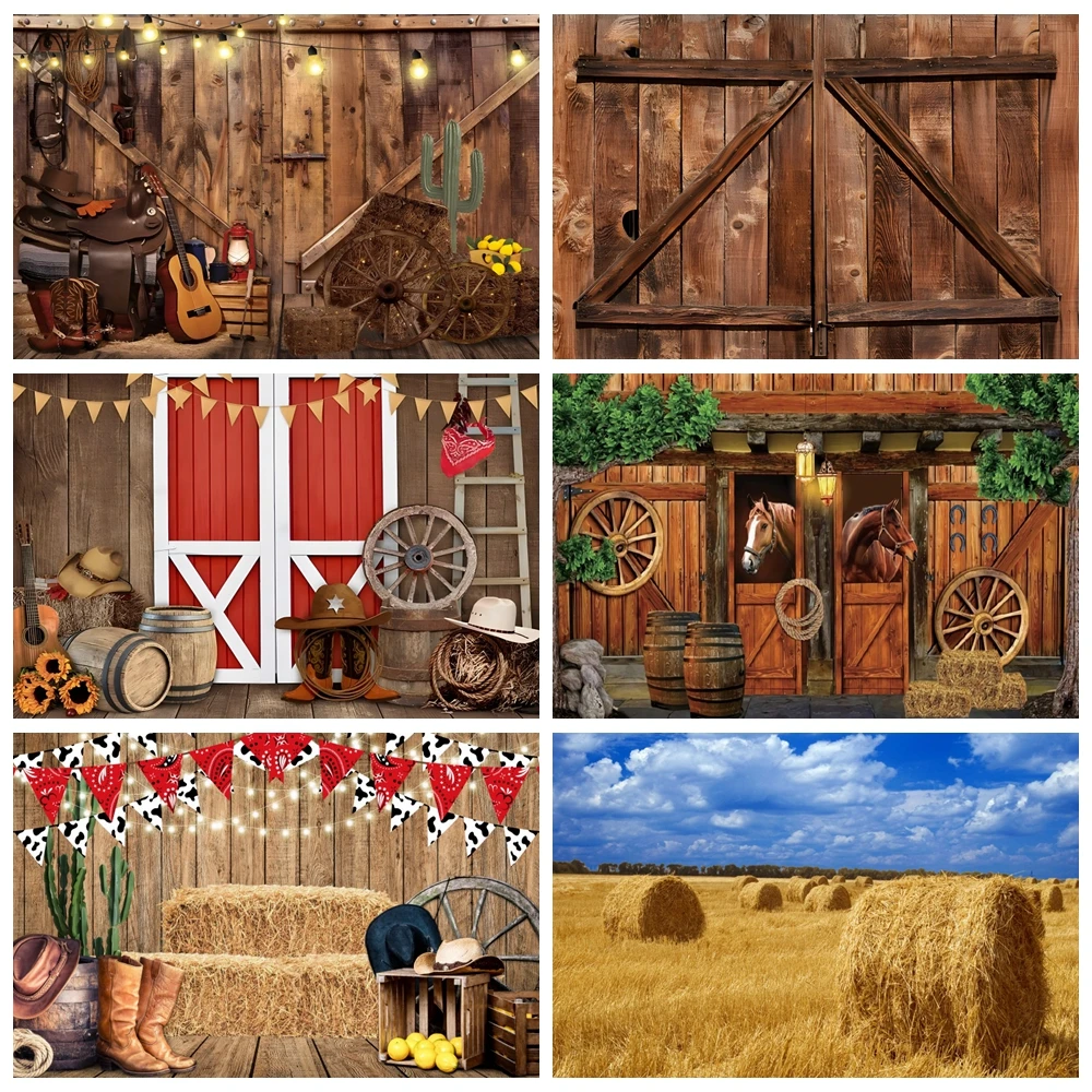 Farm Barn Wooden Door Backdrops Warehouse Field Haystack Horse Newborn Portrait Western Cow Boy Scenery Photography Background
Farm Barn Wooden Door Backdrops Warehouse Field Haystack Horse Newborn Portrait Western Cow Boy Scenery Photography Background