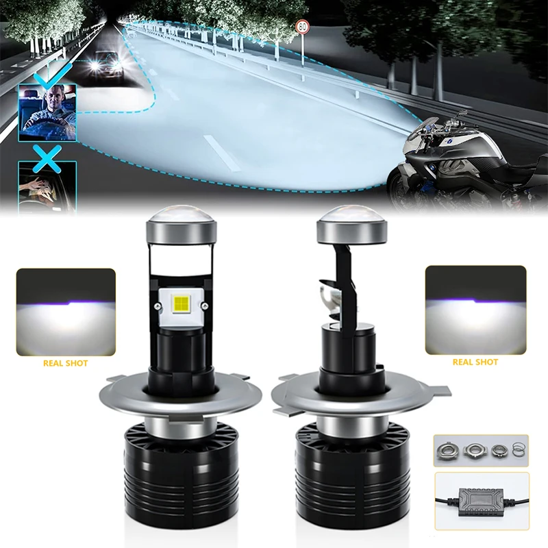 

Motorcycles 6000K 70W Mini LED Lens Front Headlight Bulbs 16000 lumens LED Headlight Bulbs for IP68 Headlight Retrofits H4 H7