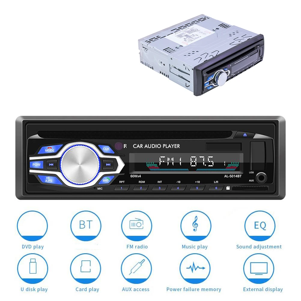 1 DIN 12 В Автомобильный MP3-плеер DVD Bluetooth стерео TF AUX вход USB аудио стерео EQ Музыка FM автомобильное радио для универсального
1 DIN 12 В Автомобильный MP3-плеер DVD Bluetooth стерео TF AUX вход USB аудио стерео EQ Музыка FM автомобильное радио для универсального