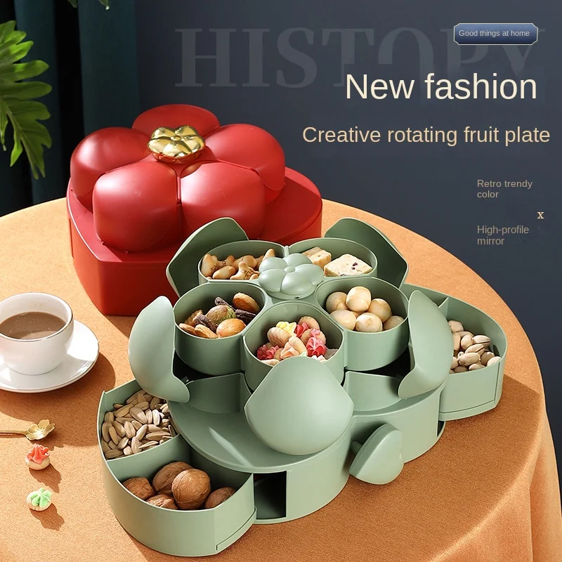 New Heart shaped Dried Fruit Plate Nut Storage Box Home Living Room Tea Table Snack Box Fruit Plate New Year Rotating Candy Box
New Heart shaped Dried Fruit Plate Nut Storage Box Home Living Room Tea Table Snack Box Fruit Plate New Year Rotating Candy Box