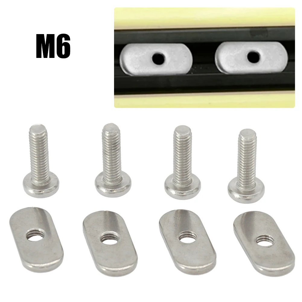4Pack Stainless Steel Kayak M6 Screws & Nuts Rail Track Mount Tie Down Eyelet For Rail Track Screws Boat Caravan Camper Awning
4Pack Stainless Steel Kayak M6 Screws & Nuts Rail Track Mount Tie Down Eyelet For Rail Track Screws Boat Caravan Camper Awning