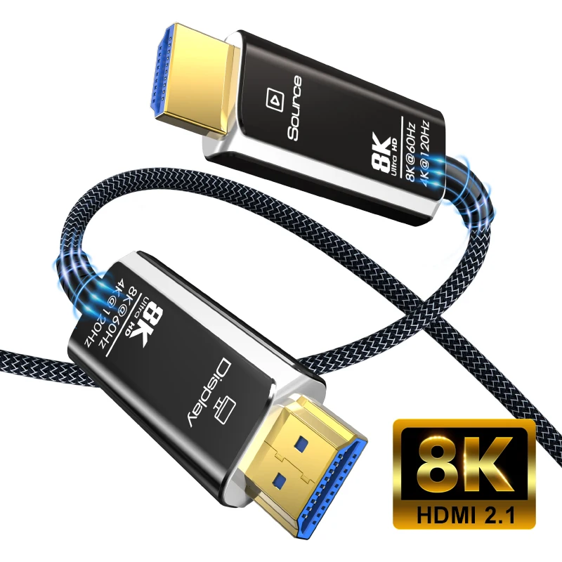 UV00I 8K HDMI-Compatible Fiber Optic Cable 120Hz 48Gbps HDR Compatible HDMI 2.1 for USB C HUB PS5 8K@60Hz HDMI Splitter Cable
UV00I 8K HDMI-Compatible Fiber Optic Cable 120Hz 48Gbps HDR Compatible HDMI 2.1 for USB C HUB PS5 8K@60Hz HDMI Splitter Cable