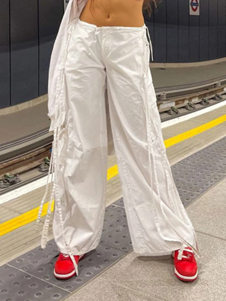 2022 Summer New European and American Tooling Style Fashion Street Low Waist Bandage Loose Casual Woven Pants
2022 Summer New European and American Tooling Style Fashion Street Low Waist Bandage Loose Casual Woven Pants