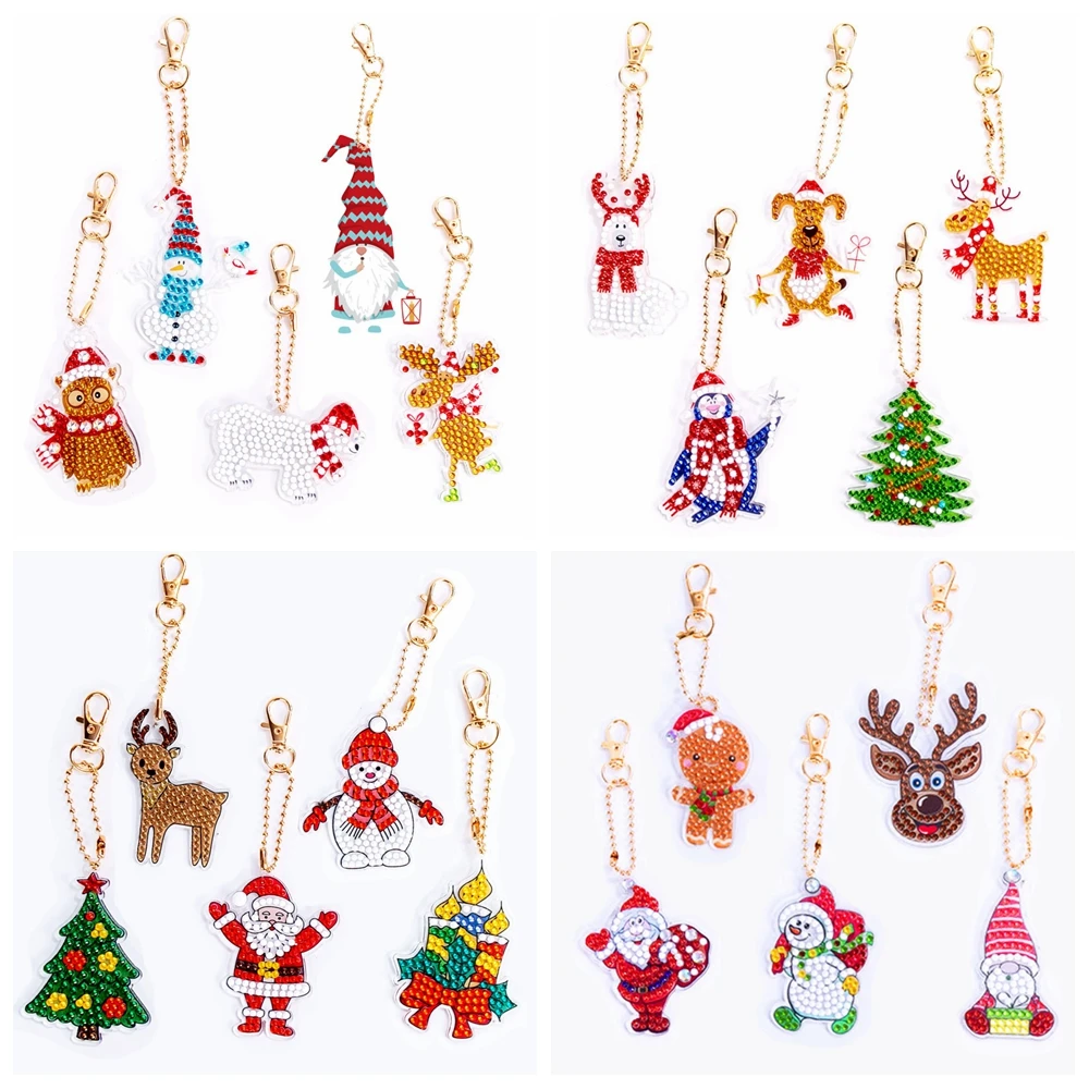 5pcs DIY Full Drill Special Shaped Diamond Painting Cartoon Animals Christmas Keychains Pendant Diamond Embroidery Craft
5pcs DIY Full Drill Special Shaped Diamond Painting Cartoon Animals Christmas Keychains Pendant Diamond Embroidery Craft