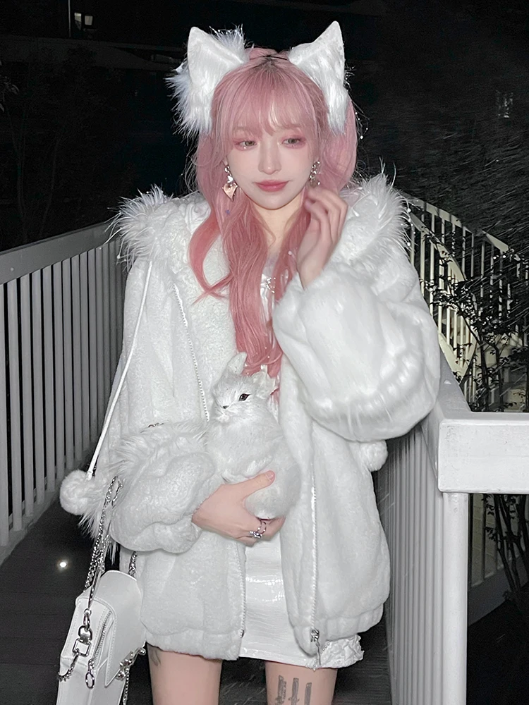 Lautaro Зимняя Милая Милая Толстая Теплая Толстая Мягкая Белая Куртка Из Искусственного Меха с Капюшоном с Отделкой Мехом Лисы Свободная повсе...
Lautaro Зимняя Милая Милая Толстая Теплая Толстая Мягкая Белая Куртка Из Искусственного Меха с Капюшоном с Отделкой Мехом Лисы Свободная повсе...