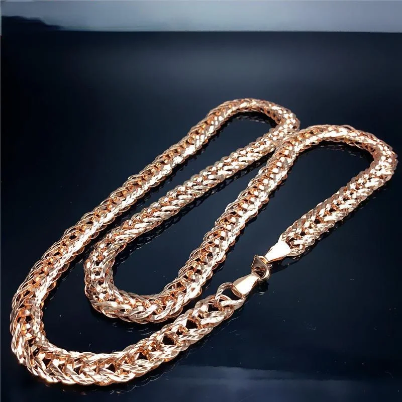 Pure Russian Purple Gold Men's Necklace Wide Chain Rose Gold Color Gold Simple Elegant Men's Chain Silver Jewelry
Pure Russian Purple Gold Men's Necklace Wide Chain Rose Gold Color Gold Simple Elegant Men's Chain Silver Jewelry
