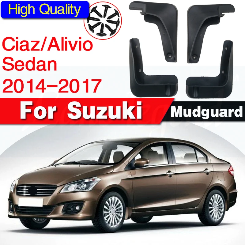 

Car Molded Mud Flaps For Suzuki Ciaz / Alivio Sedan 2014-2017 Mudflaps Splash Guards Mud Flap Mudguards Fender 2015 2016