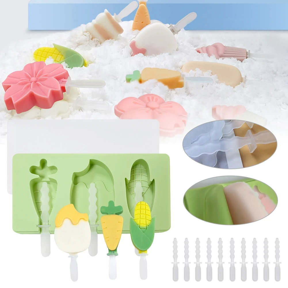 Silicone Ice Cream Molds 3 Cell Ice Cube Tray Food Safe Popsicle Maker DIY Homemade Freezer Ice Lolly Mould Home Ice Cream Tools
Silicone Ice Cream Molds 3 Cell Ice Cube Tray Food Safe Popsicle Maker DIY Homemade Freezer Ice Lolly Mould Home Ice Cream Tools