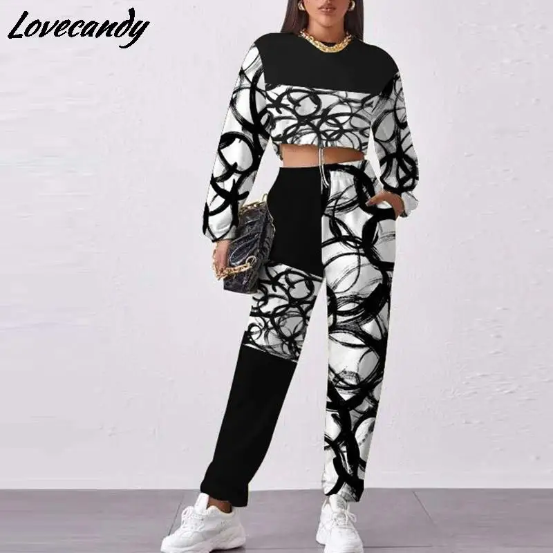Women Fashion Tie Dye Print Tracksuit Two Piece Set Female Casual O neck Long Sleeve Short Tops And High Waist Pants Suits 2022
Women Fashion Tie Dye Print Tracksuit Two Piece Set Female Casual O neck Long Sleeve Short Tops And High Waist Pants Suits 2022