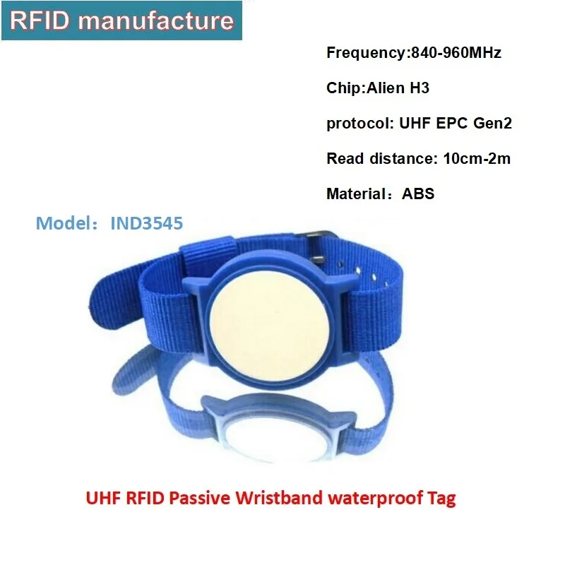 

High performance long range 1-6m UHF RFID Bracelet passive PVC waterproof uhf rfid wristband timing chip tag for triathlon race