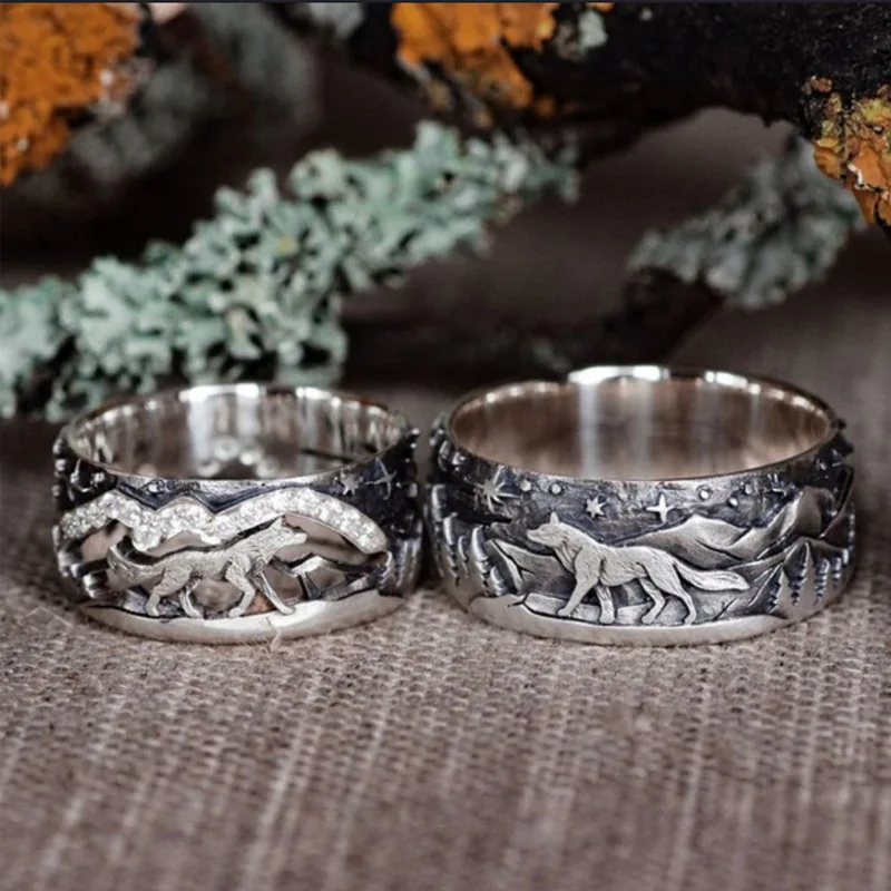 Sun Moon Star Arctic Wolf Love Couple Rings for Women Men Personality Stainless Steel Ring Set Charm Jewelry
Sun Moon Star Arctic Wolf Love Couple Rings for Women Men Personality Stainless Steel Ring Set Charm Jewelry
