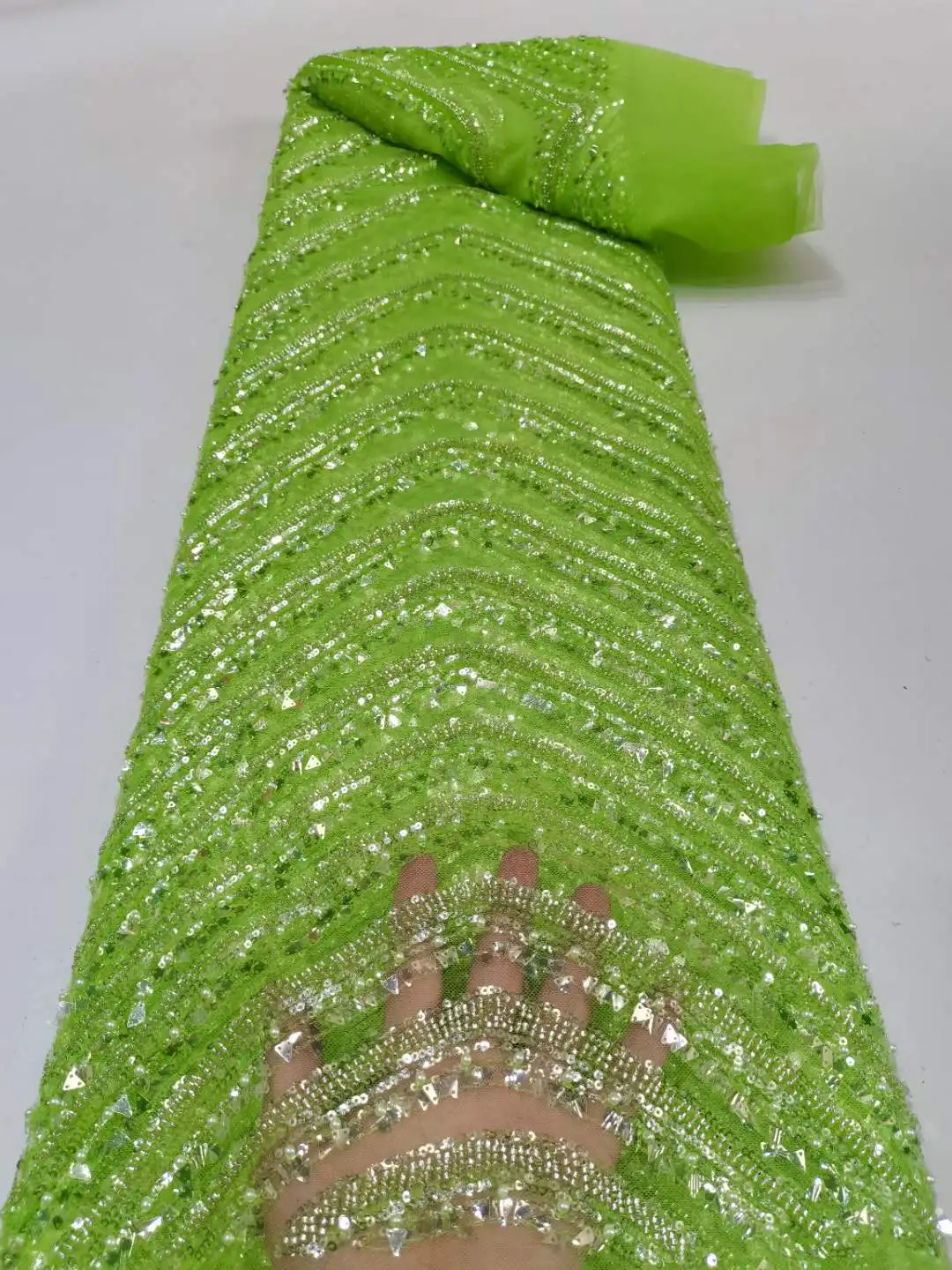 Luxury Sequin African Lace Fabric 2022 High Quality Beads Nigerian Wedding Bridal Embroidery French Tulle Lace Fabric TC-0075
Luxury Sequin African Lace Fabric 2022 High Quality Beads Nigerian Wedding Bridal Embroidery French Tulle Lace Fabric TC-0075
