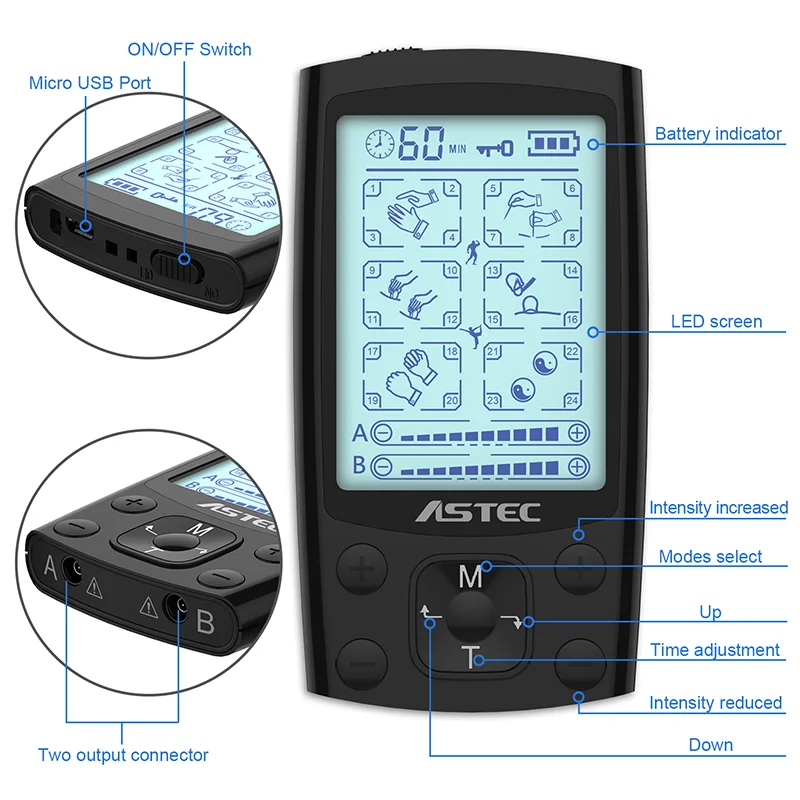 Electric EMS Muscle Stimulator Tens Machine Physiotherapy Acupuncture Digital Pulse Pain Relief Massager
Electric EMS Muscle Stimulator Tens Machine Physiotherapy Acupuncture Digital Pulse Pain Relief Massager