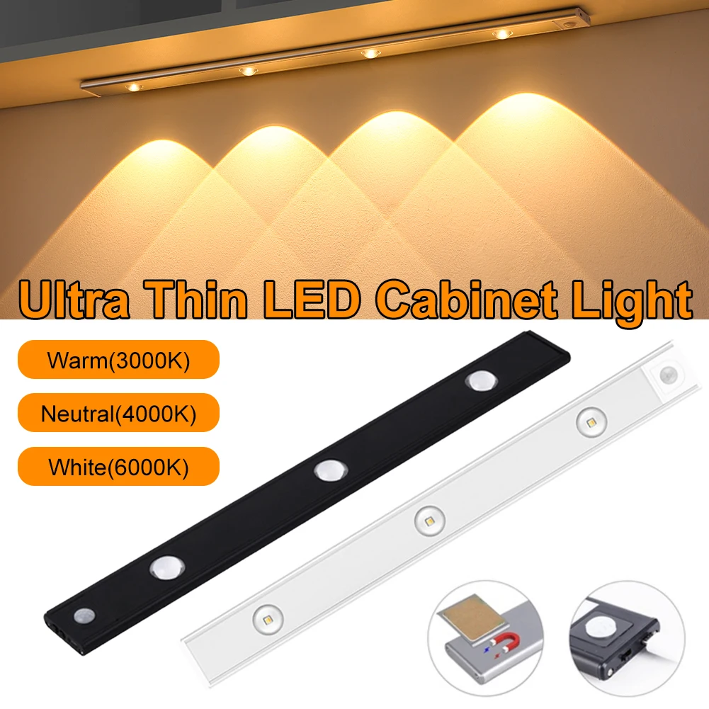 Motion Sensor 20/30/40cm LED Cabinet Light Rechargeable Night Light Dimmable Magnetic Stick-On Bedroom Wine Cooler Wardrobe Lamp
Motion Sensor 20/30/40cm LED Cabinet Light Rechargeable Night Light Dimmable Magnetic Stick-On Bedroom Wine Cooler Wardrobe Lamp