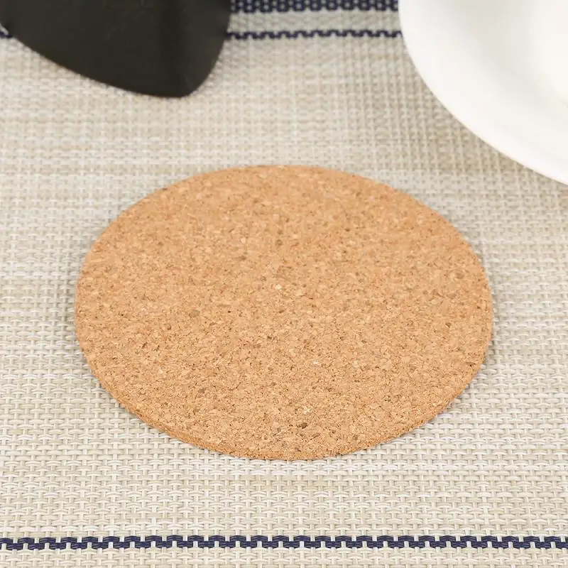 

6/10Pcs Handy Round Shape Dia 9cm Plain Natural Cork Coasters Wine Drink Coffee Tea Cup Mats Table Pad For Home Office Kitchen