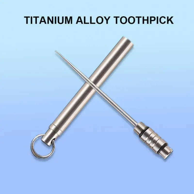 Portable Corrosion-resistant Titanium Alloy Toothpick Integrated Toothpick Cartridge Outside Ultralight Durable Clean Toothpick
Portable Corrosion-resistant Titanium Alloy Toothpick Integrated Toothpick Cartridge Outside Ultralight Durable Clean Toothpick
