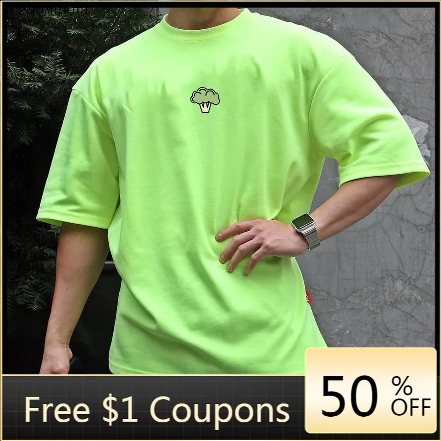Loose Asian Size M-3XL Broccoli Print Fitness Short-sleeved Men's Summer Cotton Stretch Sports Leisure T-shirt Round Neck Top
Loose Asian Size M-3XL Broccoli Print Fitness Short-sleeved Men's Summer Cotton Stretch Sports Leisure T-shirt Round Neck Top