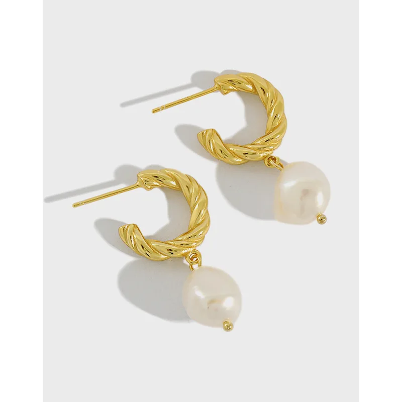 Korean S925 Pure Silver Ear Studs Baroque Pearl Fried Dough Twist Ring Female Ear Studs Earrings Earrings Silver Earrings
Korean S925 Pure Silver Ear Studs Baroque Pearl Fried Dough Twist Ring Female Ear Studs Earrings Earrings Silver Earrings