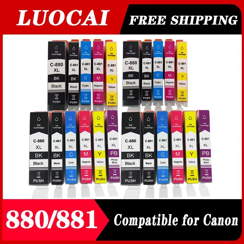 NEW PGI-880 CLi-881 880 881 ink cartridge Compatible For Canon TS9180 TS8180 TS6180 TR8580 TS8280 TS6280 TS708 TS6380
NEW PGI-880 CLi-881 880 881 ink cartridge Compatible For Canon TS9180 TS8180 TS6180 TR8580 TS8280 TS6280 TS708 TS6380