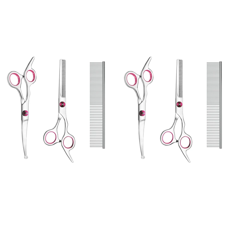 JFBL Hot 6 Pack Dog Grooming Scissors Kit With Safety Round Tip Thinning Cutting Shears With Pet Grooming Comb For Dogs And Cats
JFBL Hot 6 Pack Dog Grooming Scissors Kit With Safety Round Tip Thinning Cutting Shears With Pet Grooming Comb For Dogs And Cats