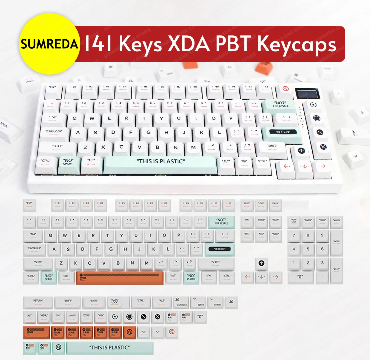 

137/134/140 Keys Plastic Keycaps PBT XDA Profile Dye Sublimation Keycaps for MX Switches 61 64 68 87 96 104 Mechanical Keyboards
