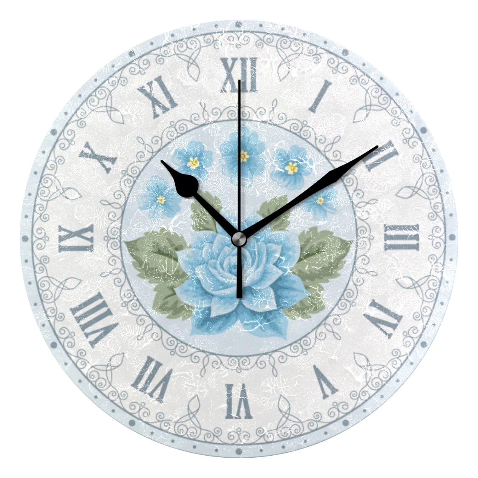 Quartz Analog Quiet Desk Clock Rose Flowers Print Round Wall Clock Silent Non-Ticking Hanging Watch For Living Room Wall Decor
Quartz Analog Quiet Desk Clock Rose Flowers Print Round Wall Clock Silent Non-Ticking Hanging Watch For Living Room Wall Decor