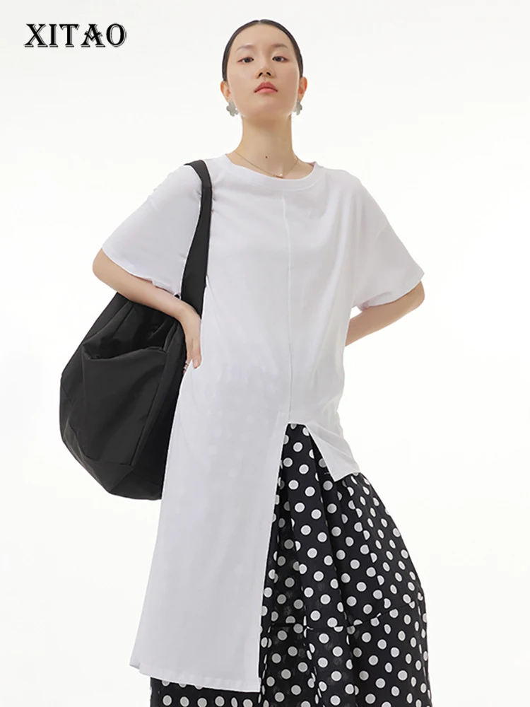 XITAO Asymmetrical Casual Long T-shirt Solid Color Loose Fashion Simplicity Street Trendy All-match Women Top 2022 New WMD6140
XITAO Asymmetrical Casual Long T-shirt Solid Color Loose Fashion Simplicity Street Trendy All-match Women Top 2022 New WMD6140