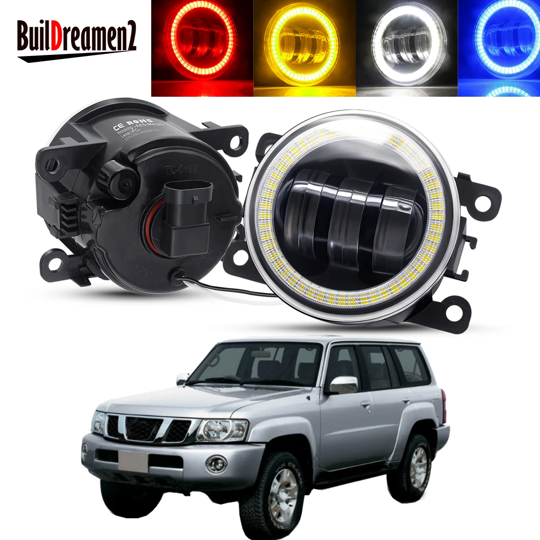 2 X 30W Car Angel Eye Fog Light Assembly LED Fog Daytime Running Lamp DRL 12V For Nissan Safari Patrol Y61 Facelift 2005-2009
2 X 30W Car Angel Eye Fog Light Assembly LED Fog Daytime Running Lamp DRL 12V For Nissan Safari Patrol Y61 Facelift 2005-2009
