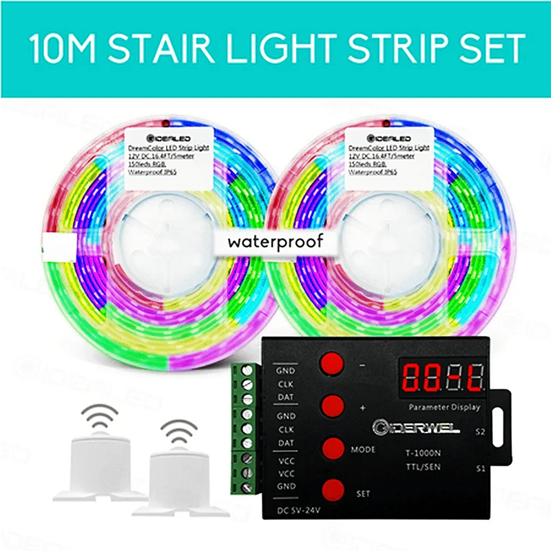 

LED motion sensor licht streifen Treppen streamline licht unter schrank nacht licht Address LED RGB Streifen Lichter für die tre