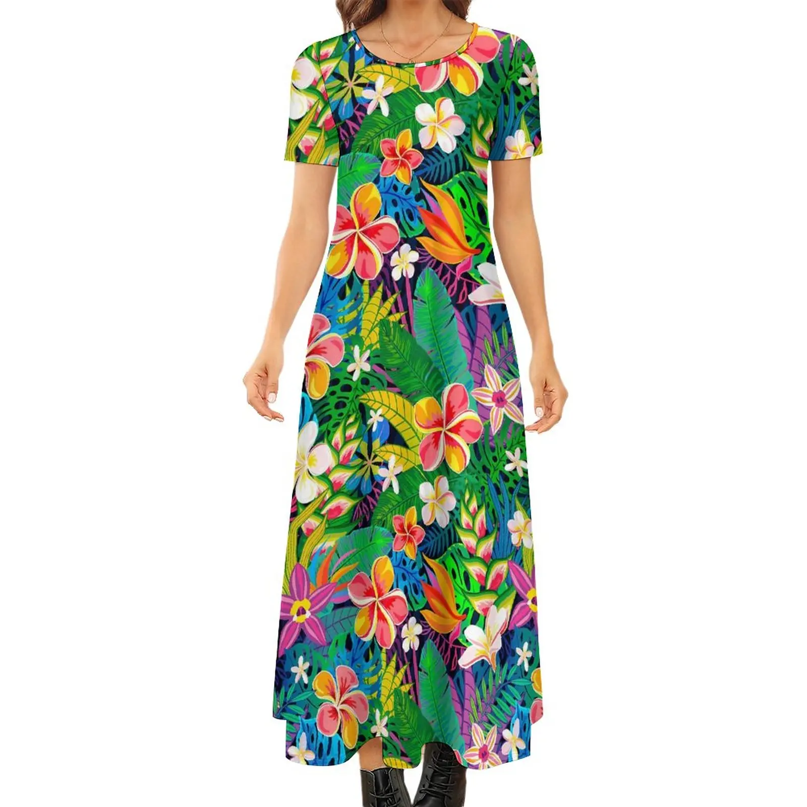 Облегающее платье с тропическим цветочным принтом, женские пикантные Макси-платья с цветными цветами, весеннее женское платье большого размера с коротким рукавом
Облегающее платье с тропическим цветочным принтом, женские пикантные Макси-платья с цветными цветами, весеннее женское платье большого размера с коротким рукавом