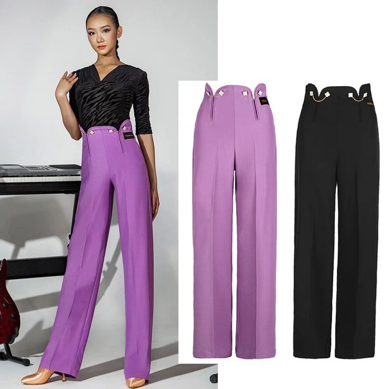 Fashion Modern Dance Pants Women'S National Standard Trousers Latin Dance Pants New High-Waist Ruffled Wide-Leg Pants SL7260
Fashion Modern Dance Pants Women'S National Standard Trousers Latin Dance Pants New High-Waist Ruffled Wide-Leg Pants SL7260