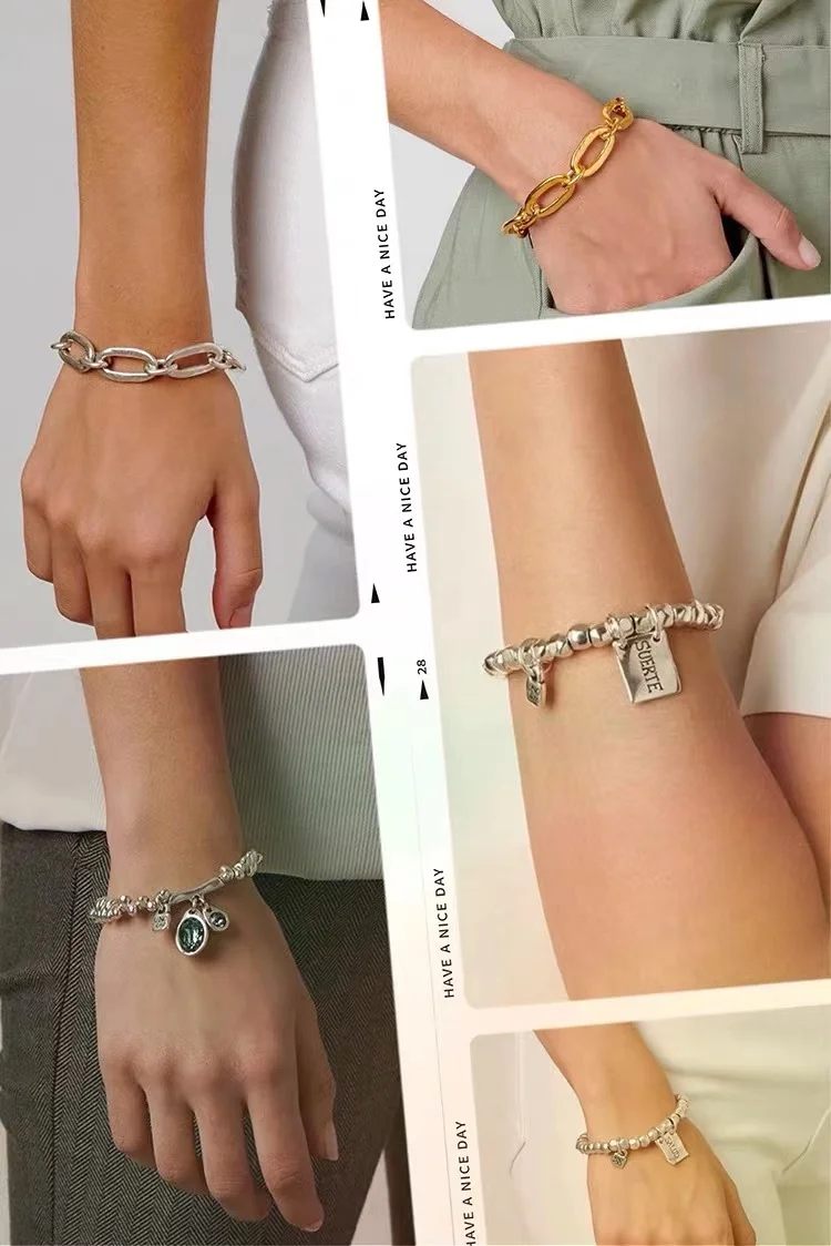 Yisheng alloy bead Bracelet, Silver clasp, fashion, with logo, wholesale, new 2021, European fashion gift bracelet
Yisheng alloy bead Bracelet, Silver clasp, fashion, with logo, wholesale, new 2021, European fashion gift bracelet