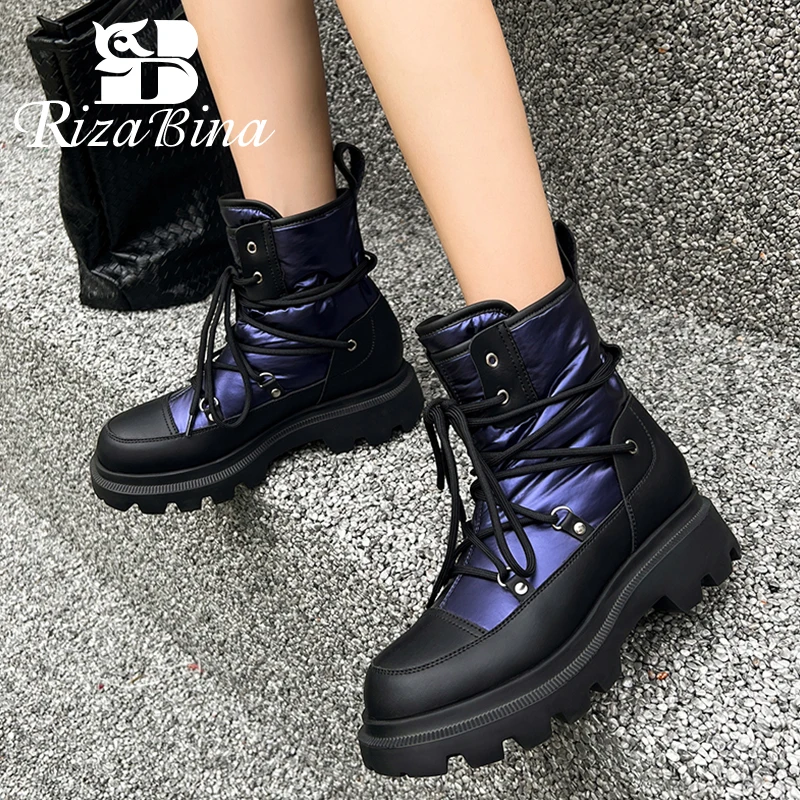 RIZABINA Size 35-41 Women Snow Boots Fashion Thick Fur Warm Winter Heels Shoes Woman Lace Plush Ankle Boot Casual Lady Footwear
RIZABINA Size 35-41 Women Snow Boots Fashion Thick Fur Warm Winter Heels Shoes Woman Lace Plush Ankle Boot Casual Lady Footwear