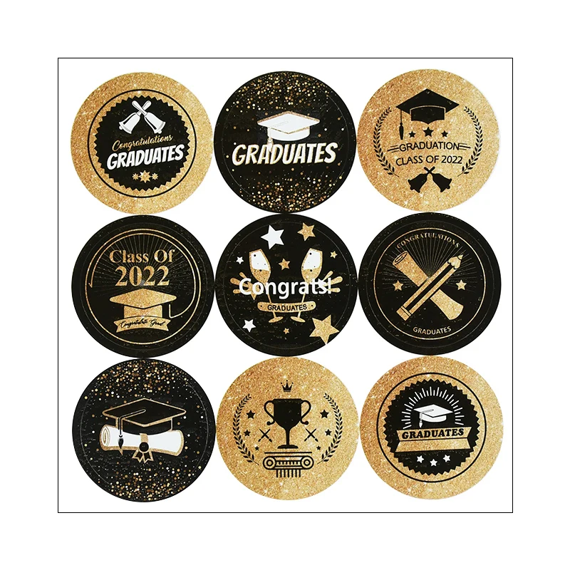 90pcs Black Gold Round Graduation Stickers Class Of 2022 Grad Gift Labels Candy Boxes DIY Handmade Decals Grad Party Decoration
90pcs Black Gold Round Graduation Stickers Class Of 2022 Grad Gift Labels Candy Boxes DIY Handmade Decals Grad Party Decoration
