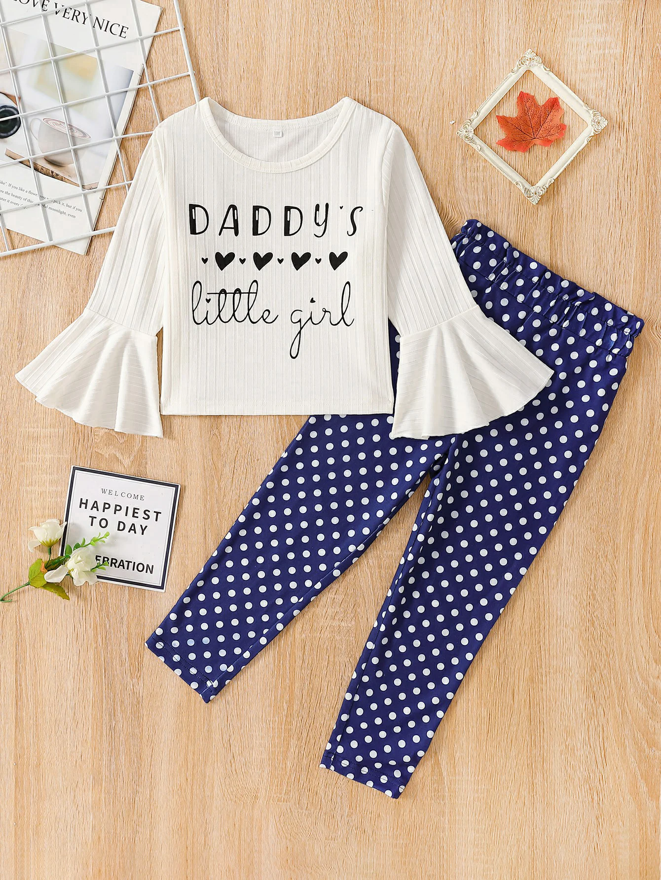 2Pcs Children's Clothing Girls Long-sleeved Shirt Blue Polka-dot Trousers Set Girl Suit New Fabric Clothing Girls' Set 
2Pcs Children's Clothing Girls Long-sleeved Shirt Blue Polka-dot Trousers Set Girl Suit New Fabric Clothing Girls' Set