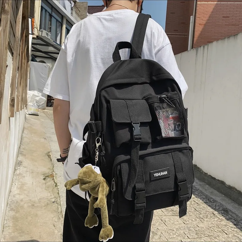Middle School Backpack for Teen Girls Boys Large Black Nylon High School Bags Women University Student Bookbag Korean Casual 
Middle School Backpack for Teen Girls Boys Large Black Nylon High School Bags Women University Student Bookbag Korean Casual