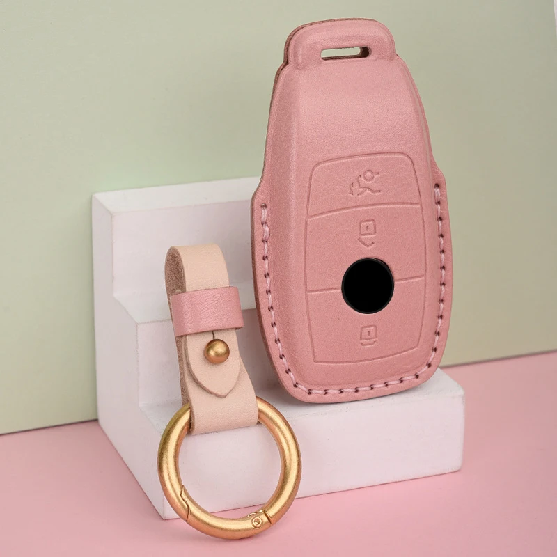 Leather Car Key Case Car Remote Key Case Fob Shell Cover For Mercedes-Benz E-class E200L/E300L/C260L/C180 GLC A200 Accessories
Leather Car Key Case Car Remote Key Case Fob Shell Cover For Mercedes-Benz E-class E200L/E300L/C260L/C180 GLC A200 Accessories