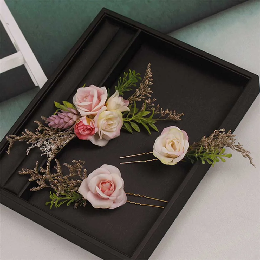1Set Bridal Dried Flower Handmade Headdress Lace Hairpins Simulation Rose Flower Headwear Elegant Hair Jewelry Wedding Supplies
1Set Bridal Dried Flower Handmade Headdress Lace Hairpins Simulation Rose Flower Headwear Elegant Hair Jewelry Wedding Supplies