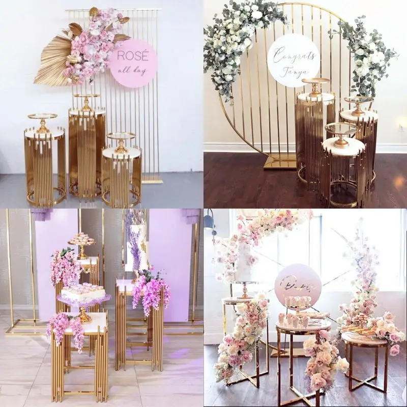 3PCS Luxury Event Dessert Plinth Table Wedding Favors Backdrops Engagement Flower Bouquet Holder Birthday Baptism Cake Stand 
3PCS Luxury Event Dessert Plinth Table Wedding Favors Backdrops Engagement Flower Bouquet Holder Birthday Baptism Cake Stand
