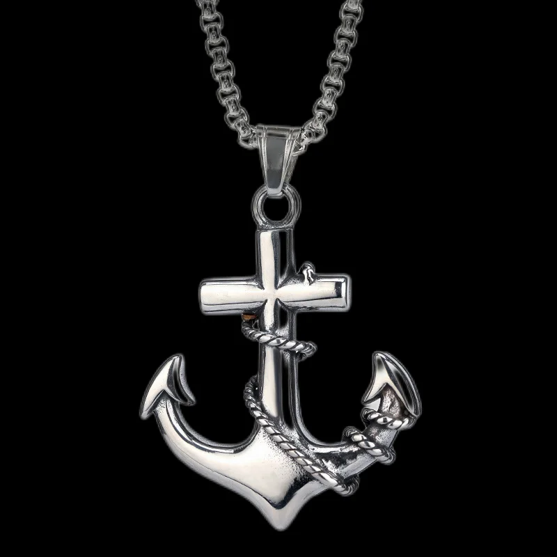 Men Anchor Necklace Vintage Navy Nautical Pirate Pendant Stainless Steel Anchor Chain Necklace Men's Sports Jewelry Accessories
Men Anchor Necklace Vintage Navy Nautical Pirate Pendant Stainless Steel Anchor Chain Necklace Men's Sports Jewelry Accessories