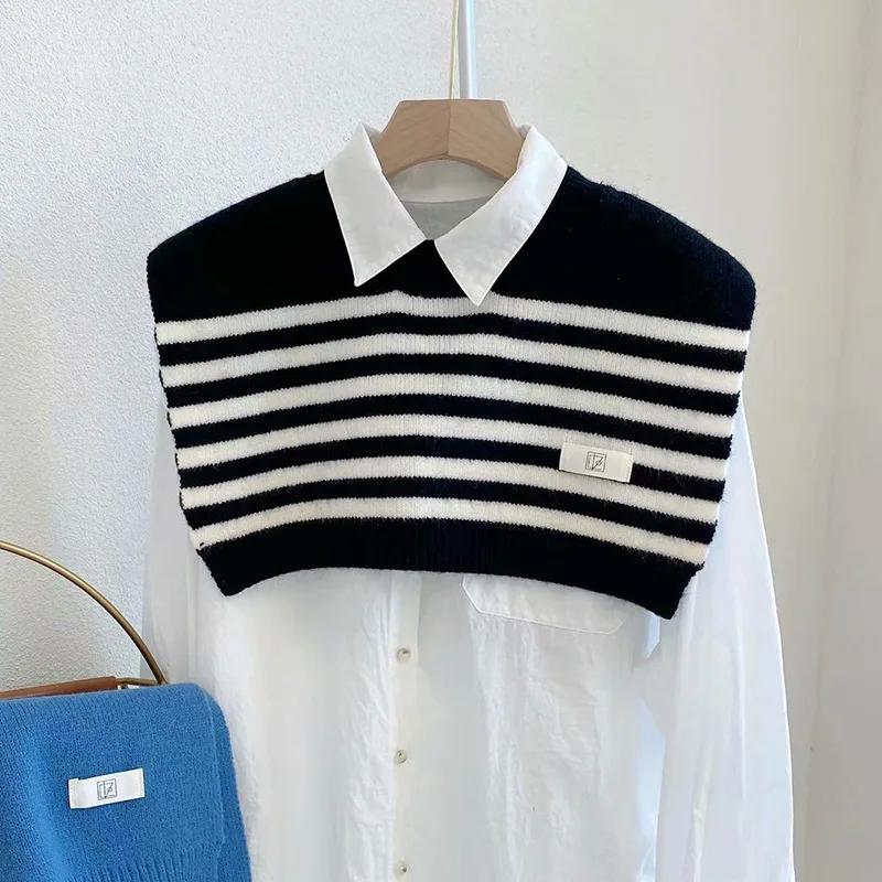 Women Knitted Shirt Detachable Collar Shawl Shoulder Wraps Autumn Sweater Blouse Tops Fake Collar Removable Knitted False Collar
Women Knitted Shirt Detachable Collar Shawl Shoulder Wraps Autumn Sweater Blouse Tops Fake Collar Removable Knitted False Collar